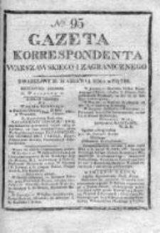 Gazeta Korrespondenta Warszawskiego i Zagranicznego 1826, Nr 95