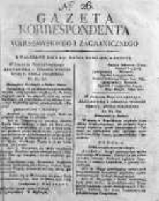 Gazeta Korrespondenta Warszawskiego i Zagranicznego 1816, Nr 26