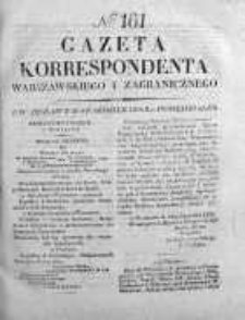 Gazeta Korrespondenta Warszawskiego i Zagranicznego 1826, Nr 161