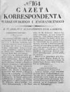 Gazeta Korrespondenta Warszawskiego i Zagranicznego 1826, Nr 164