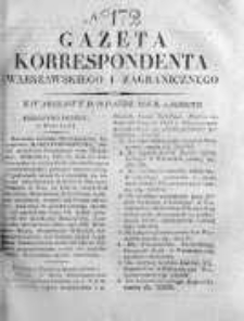 Gazeta Korrespondenta Warszawskiego i Zagranicznego 1826, Nr 172