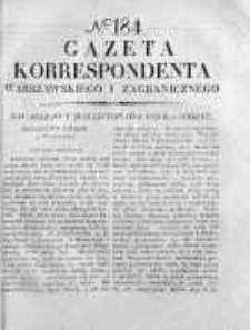 Gazeta Korrespondenta Warszawskiego i Zagranicznego 1826, Nr 184