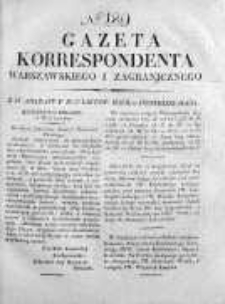 Gazeta Korrespondenta Warszawskiego i Zagranicznego 1826, Nr 189