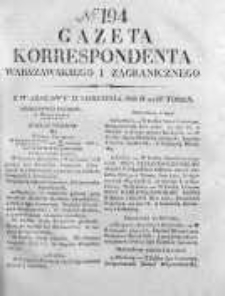 Gazeta Korrespondenta Warszawskiego i Zagranicznego 1826, Nr 194