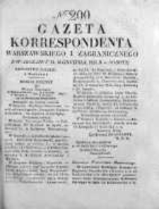 Gazeta Korrespondenta Warszawskiego i Zagranicznego 1826, Nr 200