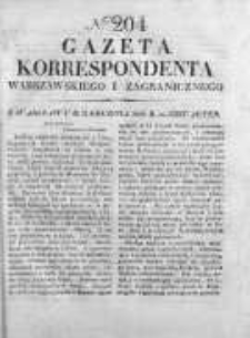 Gazeta Korrespondenta Warszawskiego i Zagranicznego 1826, Nr 204