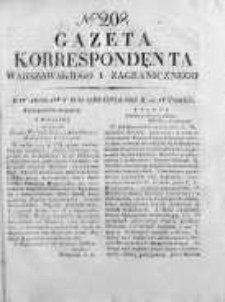Gazeta Korrespondenta Warszawskiego i Zagranicznego 1826, Nr 208