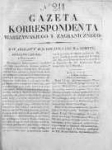 Gazeta Korrespondenta Warszawskiego i Zagranicznego 1826, Nr 211