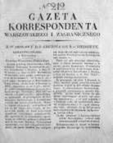 Gazeta Korrespondenta Warszawskiego i Zagranicznego 1826, Nr 212