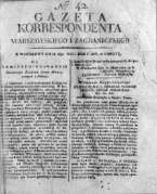 Gazeta Korrespondenta Warszawskiego i Zagranicznego 1816, Nr 42