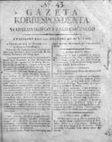 Gazeta Korrespondenta Warszawskiego i Zagranicznego 1816, Nr 43