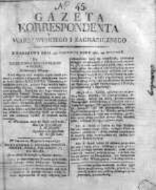 Gazeta Korrespondenta Warszawskiego i Zagranicznego 1816, Nr 45