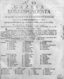 Gazeta Korrespondenta Warszawskiego i Zagranicznego 1816, Nr 49