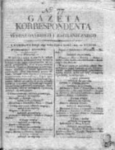 Gazeta Korrespondenta Warszawskiego i Zagranicznego 1815, Nr 77