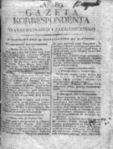 Gazeta Korrespondenta Warszawskiego i Zagranicznego 1815, Nr 89