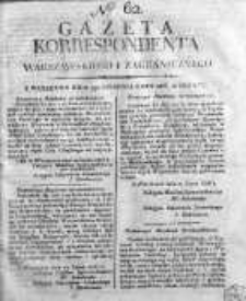 Gazeta Korrespondenta Warszawskiego i Zagranicznego 1816, Nr 62