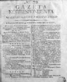 Gazeta Korrespondenta Warszawskiego i Zagranicznego 1816, Nr 72