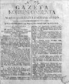 Gazeta Korrespondenta Warszawskiego i Zagranicznego 1816, Nr 75