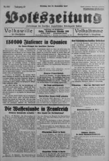 Volkszeitung 21 listopad 1937 nr 320