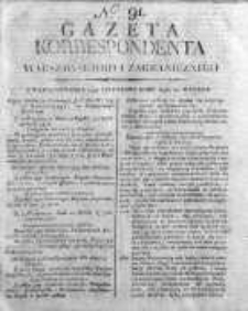 Gazeta Korrespondenta Warszawskiego i Zagranicznego 1816, Nr 91