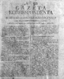 Gazeta Korrespondenta Warszawskiego i Zagranicznego 1816, Nr 92