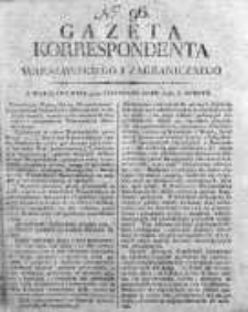 Gazeta Korrespondenta Warszawskiego i Zagranicznego 1816, Nr 96