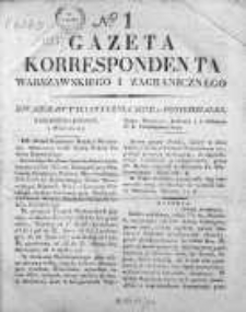 Gazeta Korrespondenta Warszawskiego i Zagranicznego 1827, Nr 1