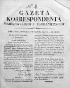 Gazeta Korrespondenta Warszawskiego i Zagranicznego 1827, Nr 4