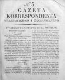 Gazeta Korrespondenta Warszawskiego i Zagranicznego 1827, Nr 5