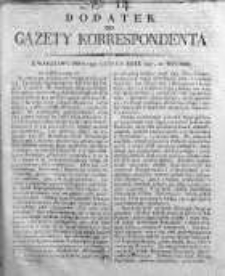 Gazeta Korrespondenta Warszawskiego i Zagranicznego 1817, Nr 14, dodatek
