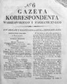 Gazeta Korrespondenta Warszawskiego i Zagranicznego 1827, Nr 6