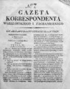 Gazeta Korrespondenta Warszawskiego i Zagranicznego 1827, Nr 7