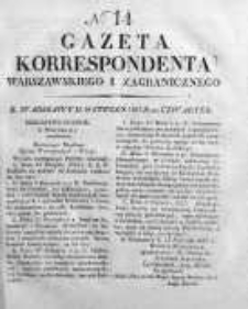 Gazeta Korrespondenta Warszawskiego i Zagranicznego 1827, Nr 14