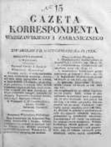 Gazeta Korrespondenta Warszawskiego i Zagranicznego 1827, Nr 15