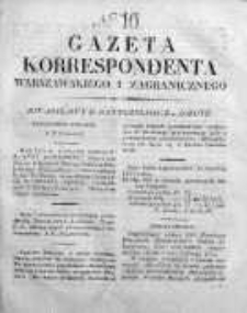 Gazeta Korrespondenta Warszawskiego i Zagranicznego 1827, Nr 16