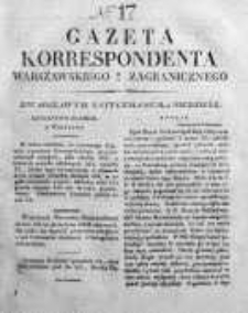 Gazeta Korrespondenta Warszawskiego i Zagranicznego 1827, Nr 17
