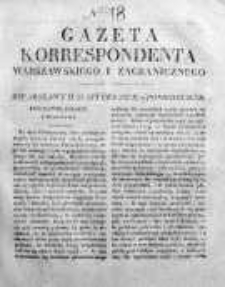 Gazeta Korrespondenta Warszawskiego i Zagranicznego 1827, Nr 18