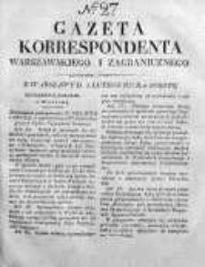 Gazeta Korrespondenta Warszawskiego i Zagranicznego 1827, Nr 27