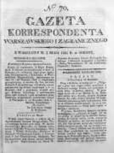 Gazeta Korrespondenta Warszawskiego i Zagranicznego 1824, Nr 70