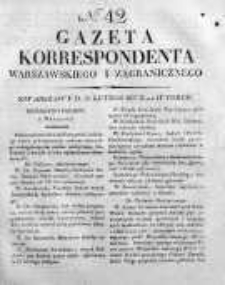 Gazeta Korrespondenta Warszawskiego i Zagranicznego 1827, Nr 42