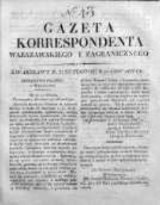 Gazeta Korrespondenta Warszawskiego i Zagranicznego 1827, Nr 43