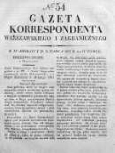 Gazeta Korrespondenta Warszawskiego i Zagranicznego 1827, Nr 54
