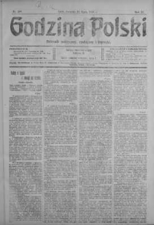 Godzina Polski : dziennik polityczny, społeczny i literacki 21 lipiec 1918 nr 197