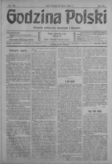 Godzina Polski : dziennik polityczny, społeczny i literacki 23 lipiec 1918 nr 199