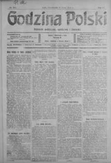 Godzina Polski : dziennik polityczny, społeczny i literacki 29 lipiec 1918 nr 205