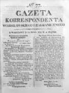 Gazeta Korrespondenta Warszawskiego i Zagranicznego 1824, Nr 77