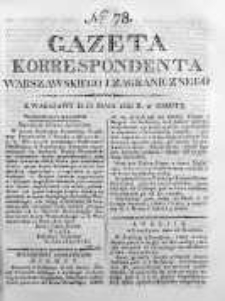 Gazeta Korrespondenta Warszawskiego i Zagranicznego 1824, Nr 78