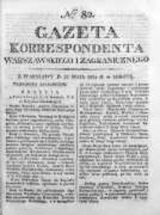 Gazeta Korrespondenta Warszawskiego i Zagranicznego 1824, Nr 82