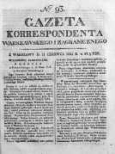 Gazeta Korrespondenta Warszawskiego i Zagranicznego 1824, Nr 93