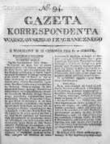 Gazeta Korrespondenta Warszawskiego i Zagranicznego 1824, Nr 94